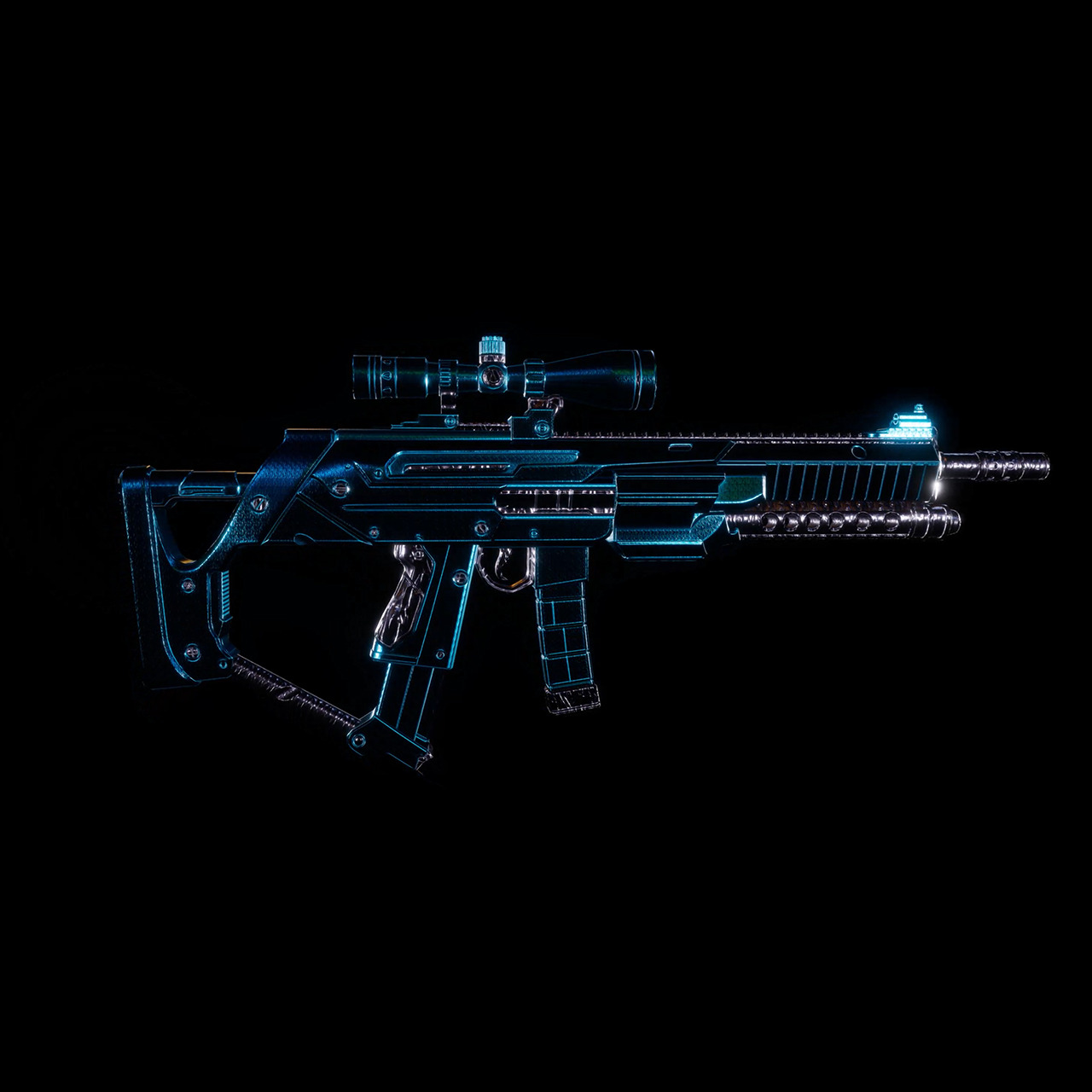 Cybercore-X Assault Rifle - Ethereal Azure